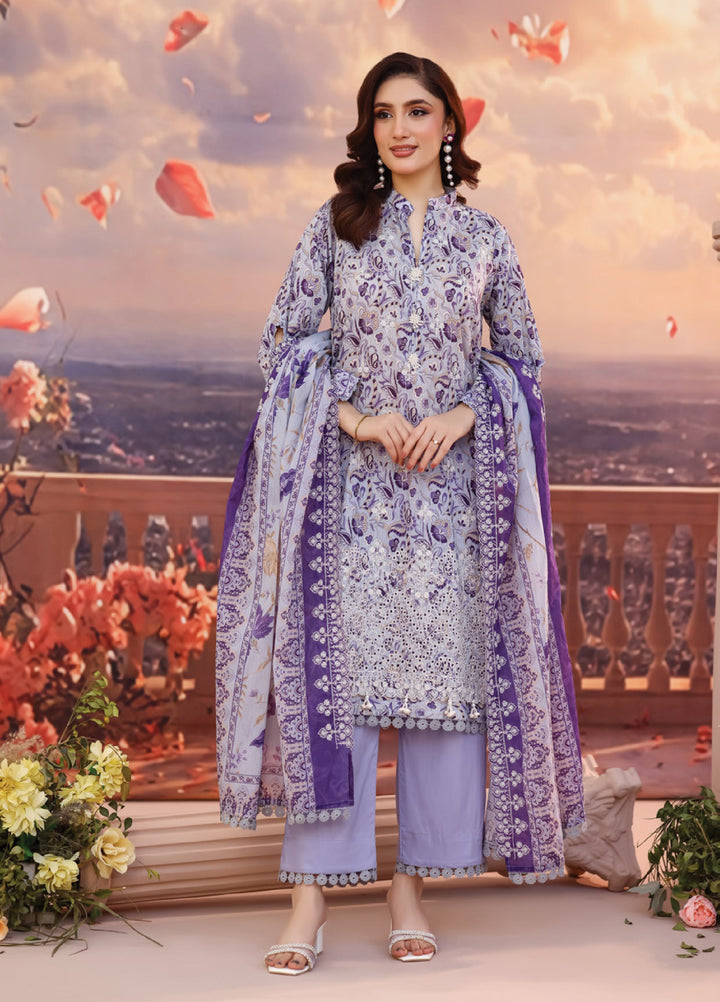 Salina by Regalia Textile Unstitched Cutwork Embroidered Lawn 3 Piece Suit RG26USCL D-10 - Summer Collection