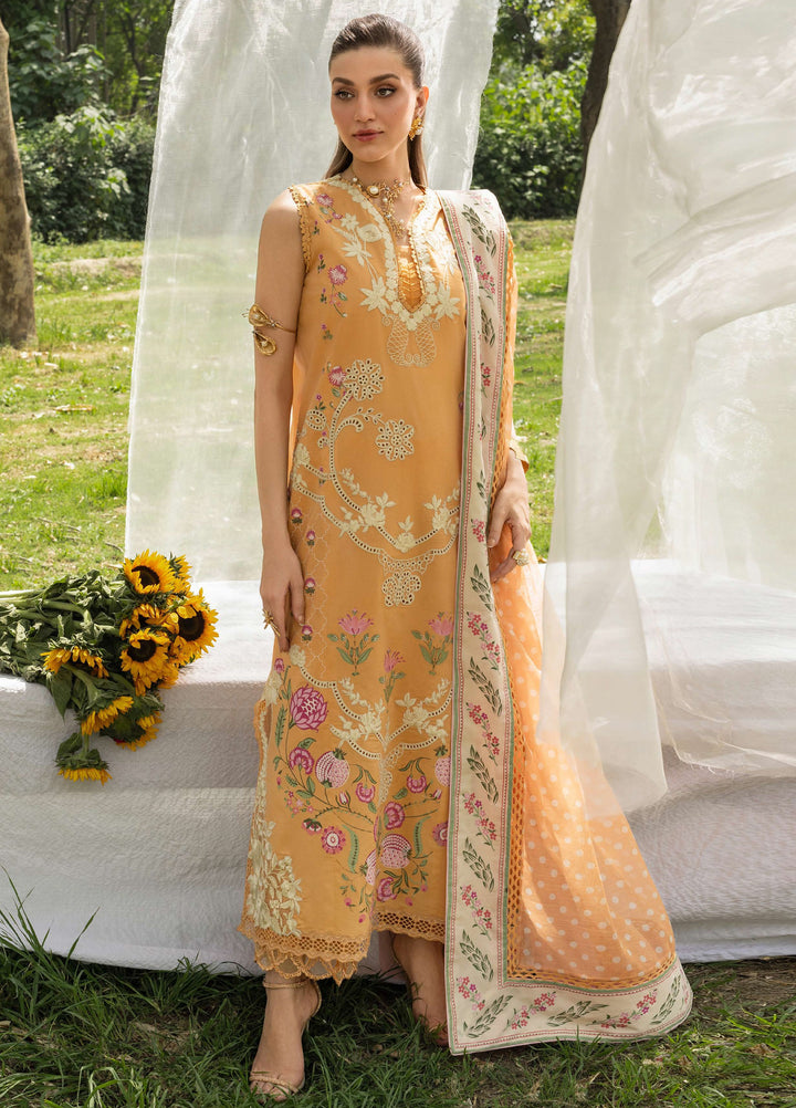 Bloom by Saira Shakira Unstitched Embroidered Lawn 3 Piece Suit SSR26ULB LILY-02A - Eid Collection
