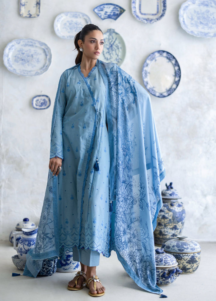 Freesia by Gul Ahmed Unstitched Embroidered Lawn 3 Piece Suit GA26UFL S-62012 - Summer Collection