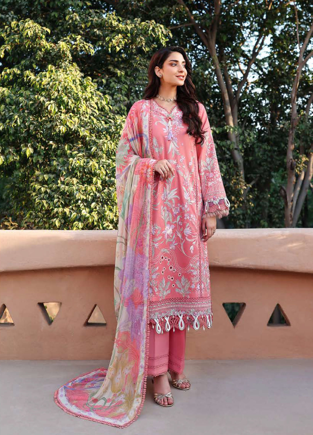 Summer Reverie by Roheenaz Unstitched Embroidered Lawn 3 Piece Suit RN26USR D-3 VELORA - Festive Collection