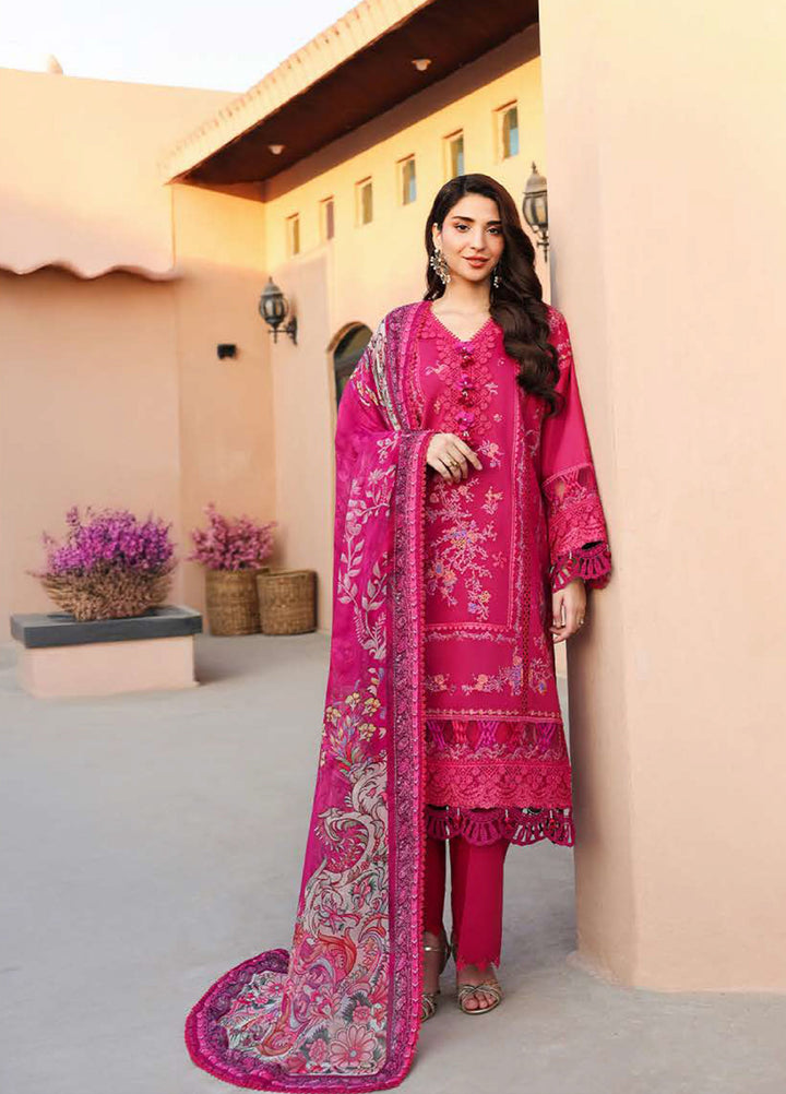 Summer Reverie by Roheenaz Unstitched Embroidered Lawn 3 Piece Suit RN26USR D-11 IVORIA - Festive Collection