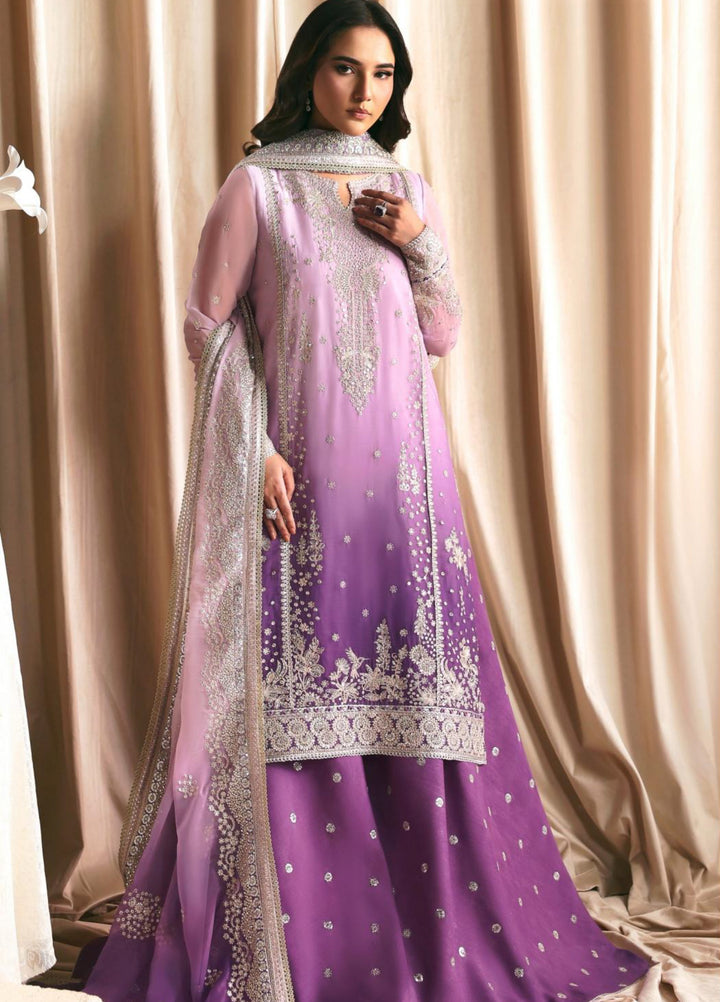 Sirayya by Zarif Unstitched Embroidered Chiffon 3 Piece Suit ZR26US Nigah 02 - Festive Collection