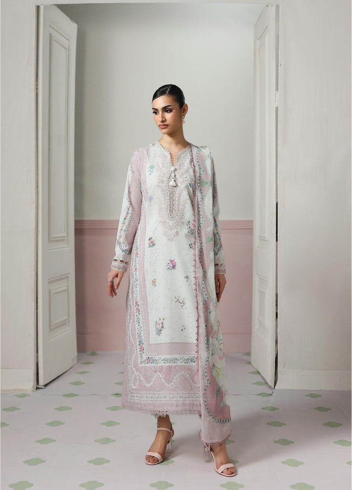 Q Prints by Qalamkar Unstitched Printed Lawn 3 Piece Suit QLK26UQL Minal QQP-05 (A) - Summer Collection