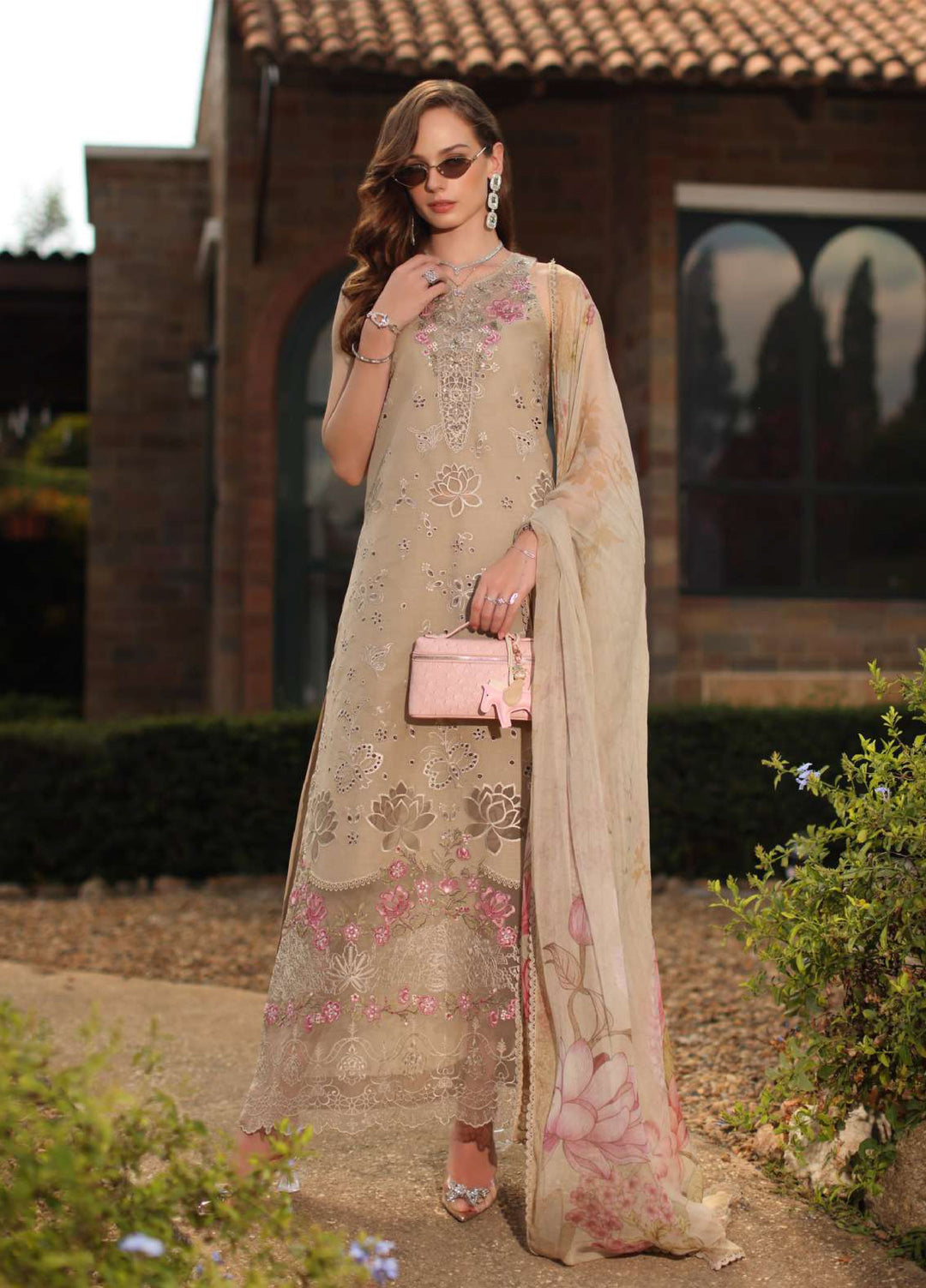 Noor by Saadia Asad Unstitched Embroidered Luxury Lawn 3 Piece Suit SA26UNL D9B-VELISSE - Eid Collection