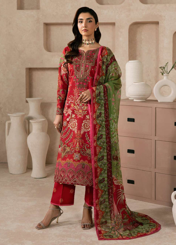 Gulaal Unstitched Embroidered Lawn 3 Piece Suit GL26ULF Nael D-1 - Festive Collection