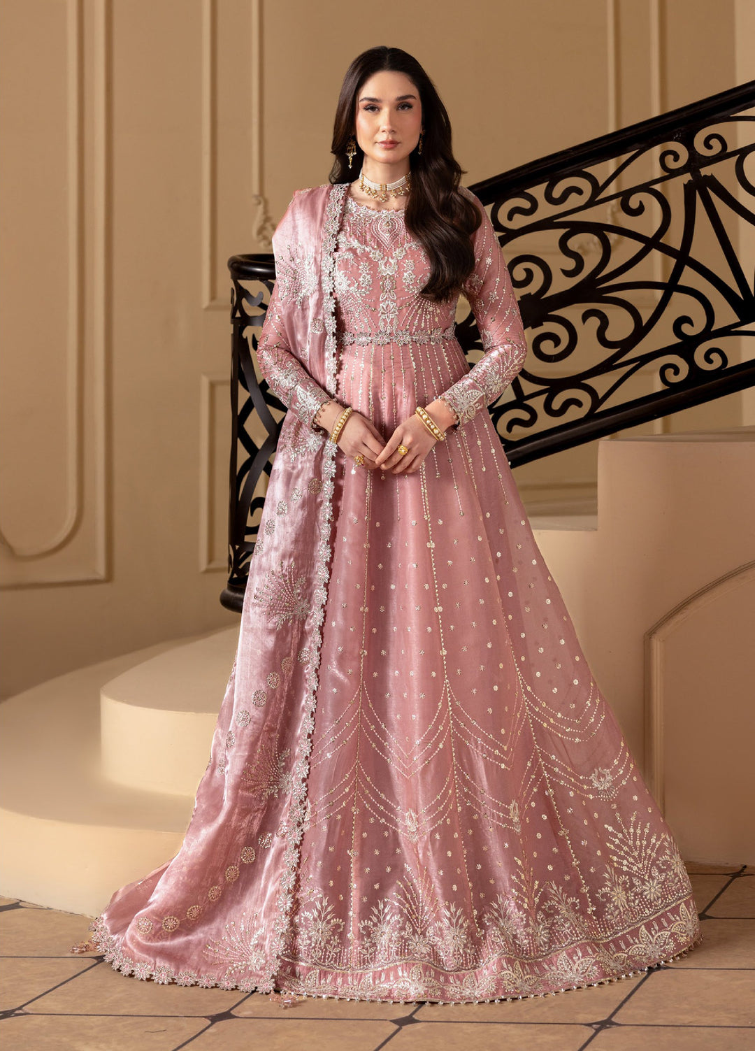 Aaina by Alizeh Unstitched Embroidered Sheesha Silk 3 Piece Suit AF26UASS D-5 NINAY - Festive Collection