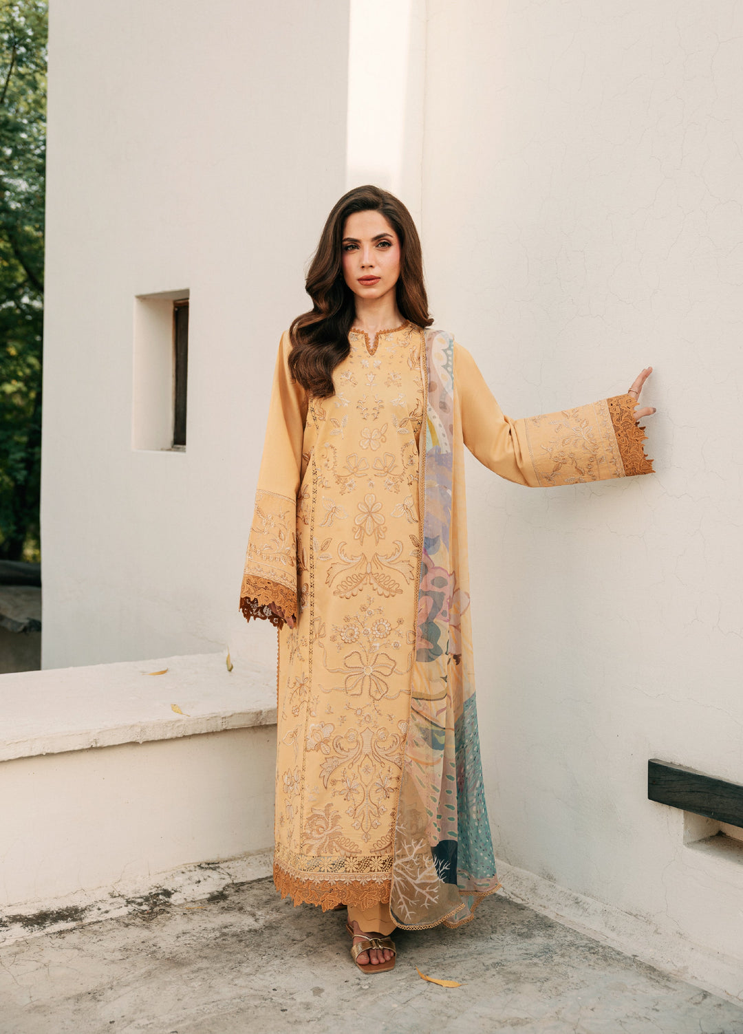 Zync by Florent Unstitched Embroidered Lawn 3 Piece Suit FL26ULZ FZ-8B - Lawn Collection