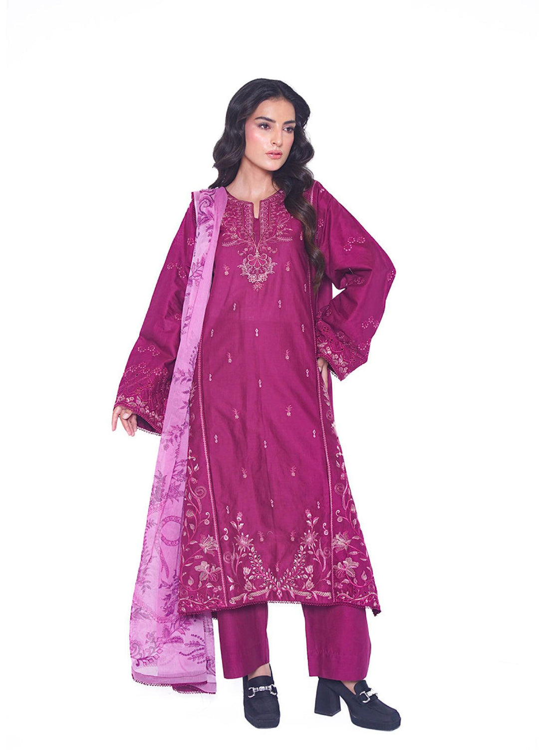 Ileen by naba bilal RTW Embroidered Lawn 3 Piece Suit IN26REL Aira - Casual Collection