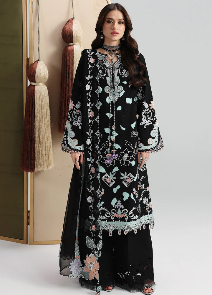 Qalamkar Unstitched Embroidered Lawn 3 Piece Suit QLK26ULF REHA QFL-12 - Festive Collection