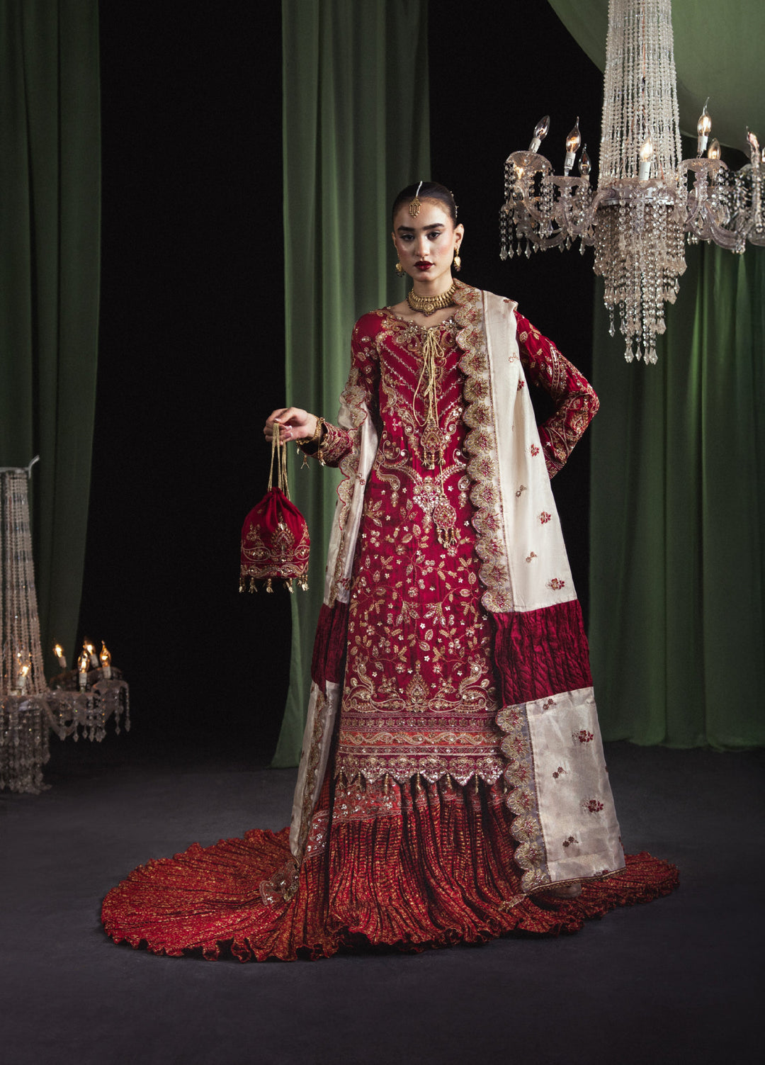 Sara Jahan Women RTW Embroidered Tissue Silk 3 Piece Suit SJ26RF NA-05 - Festive Collection