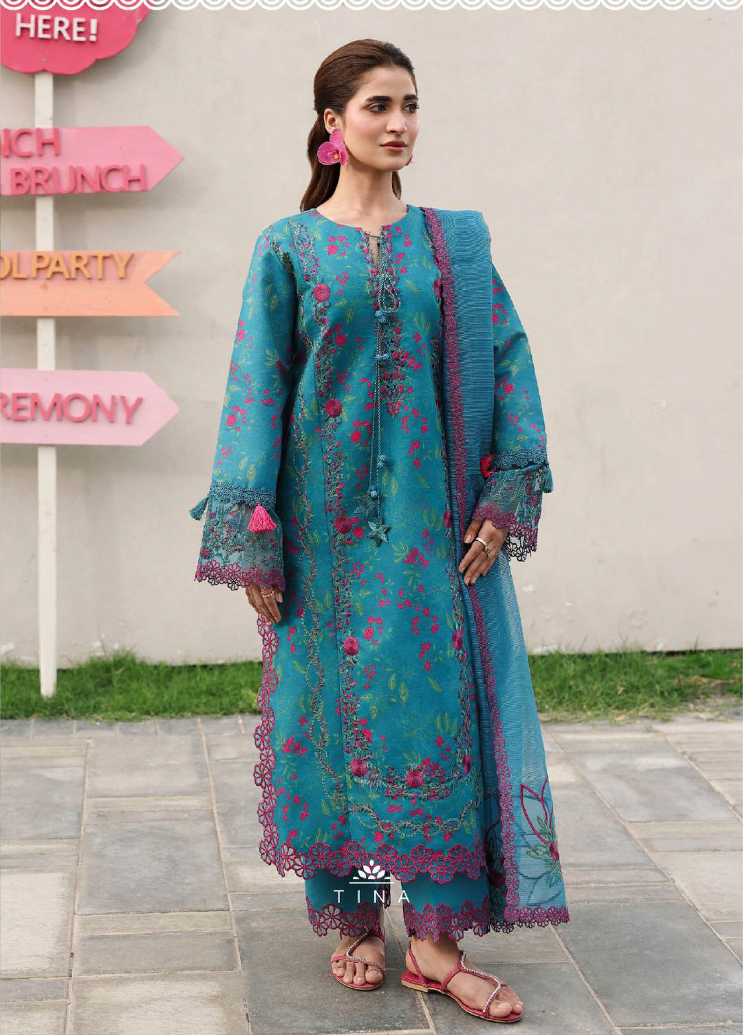 Florence by Rang Rasiya Unstitched Embroidered Lawn 3 Piece Suit RR26ULF Florence Tina - Festive Collection