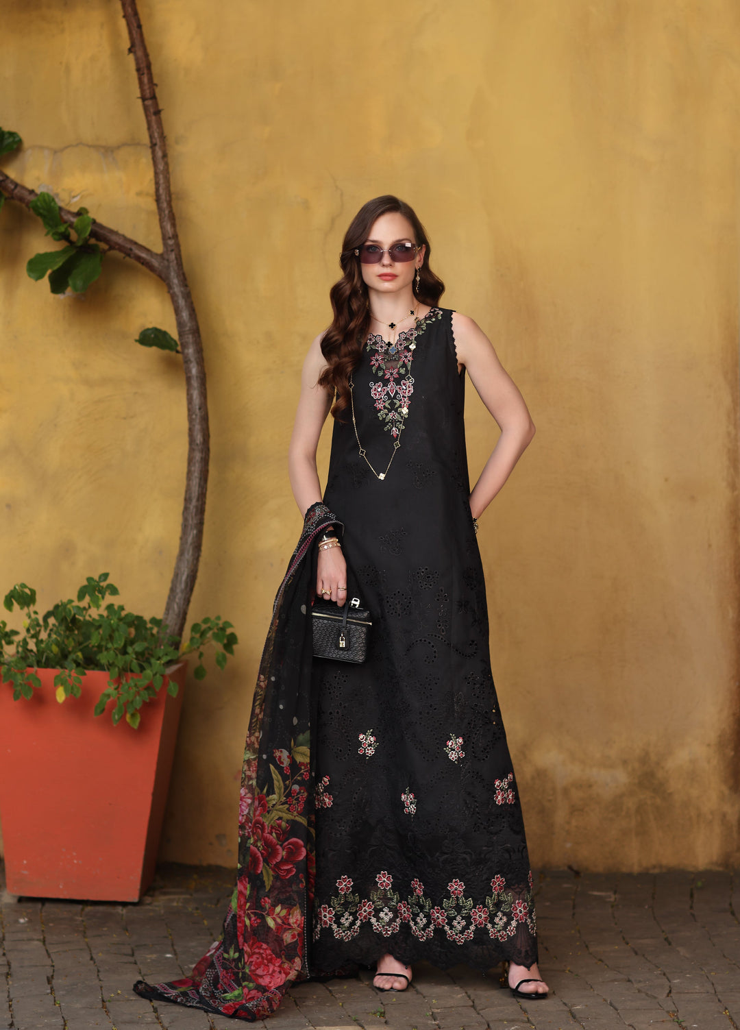 Noor by Saadia Asad Unstitched Embroidered Laserkari Lawn 3 Piece Suit SA26ULNL D5 - Lawn Collection
