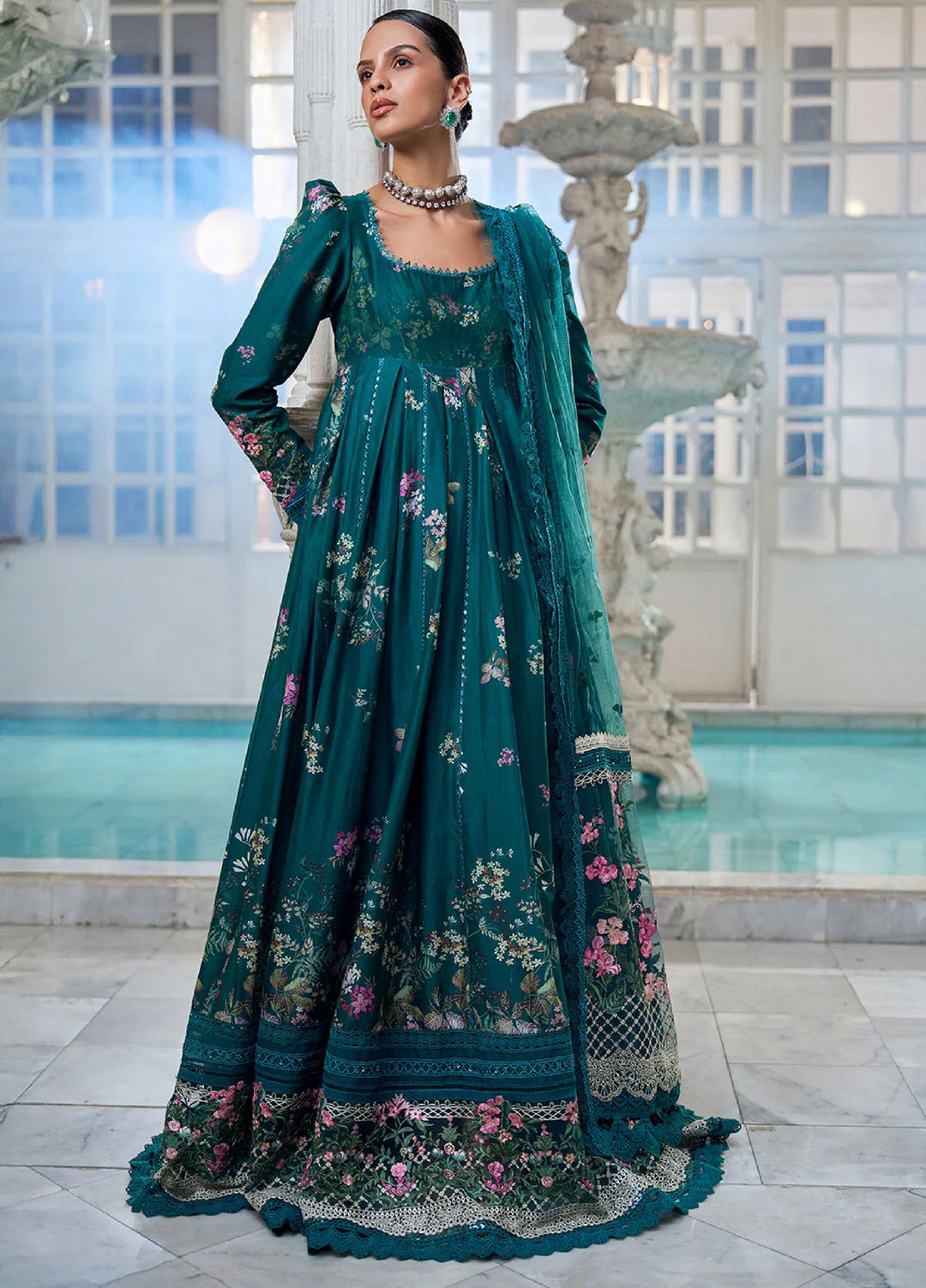 Sobia Nazir Unstitched Embroidered Luxury Lawn 3 Piece Suit SN26ULE D-10 B - Eid Collection