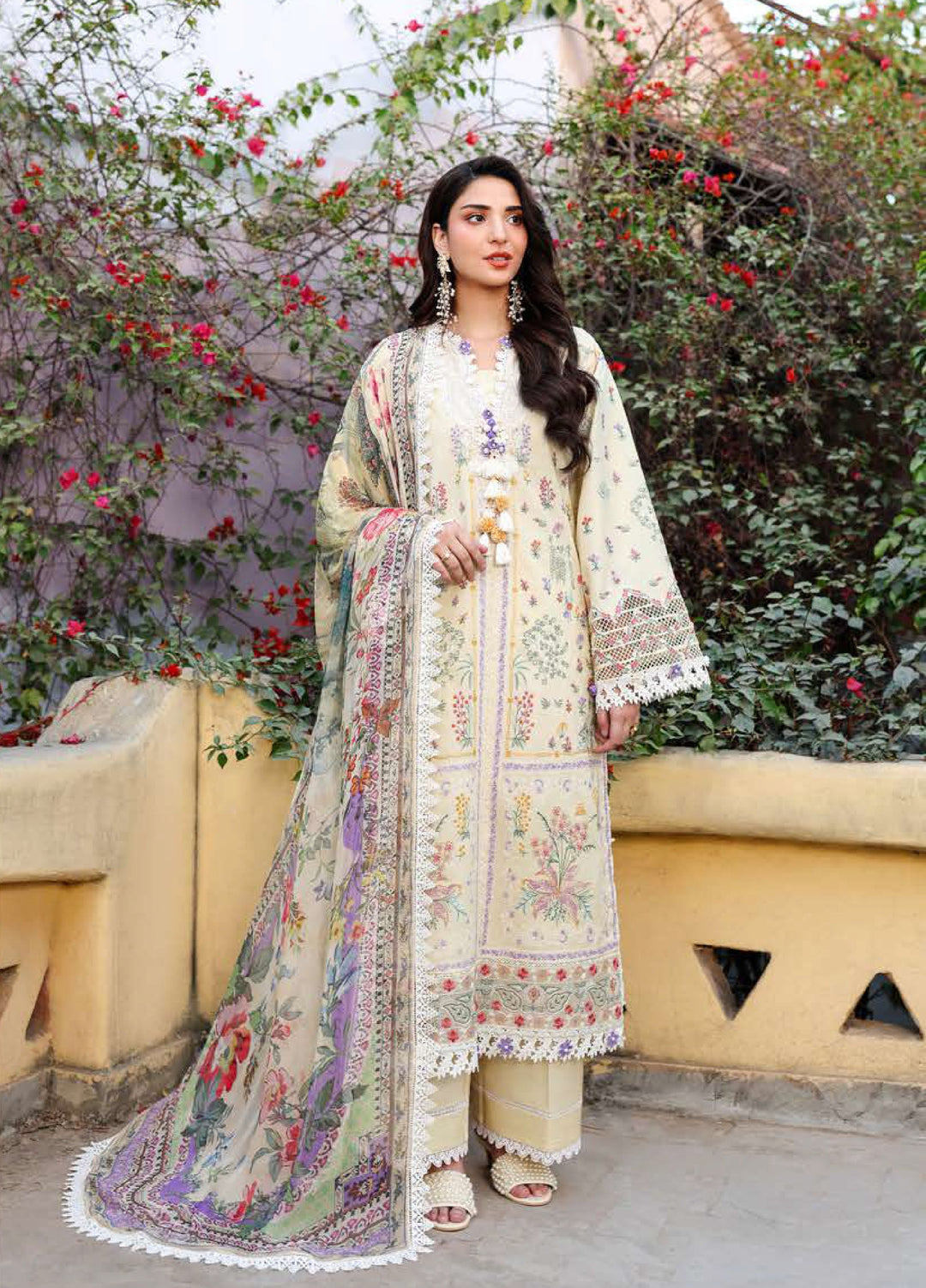 Summer Reverie by Roheenaz Unstitched Embroidered Lawn 3 Piece Suit RN26USR D-9 ISOLDE - Festive Collection