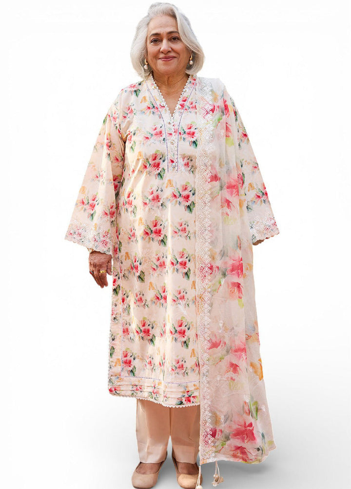 Tribute To Mother by Gul Ahmed Unstitched Embroidered Lawn 3 Piece Suit GA26UTM BM-62010 - Summer Collection