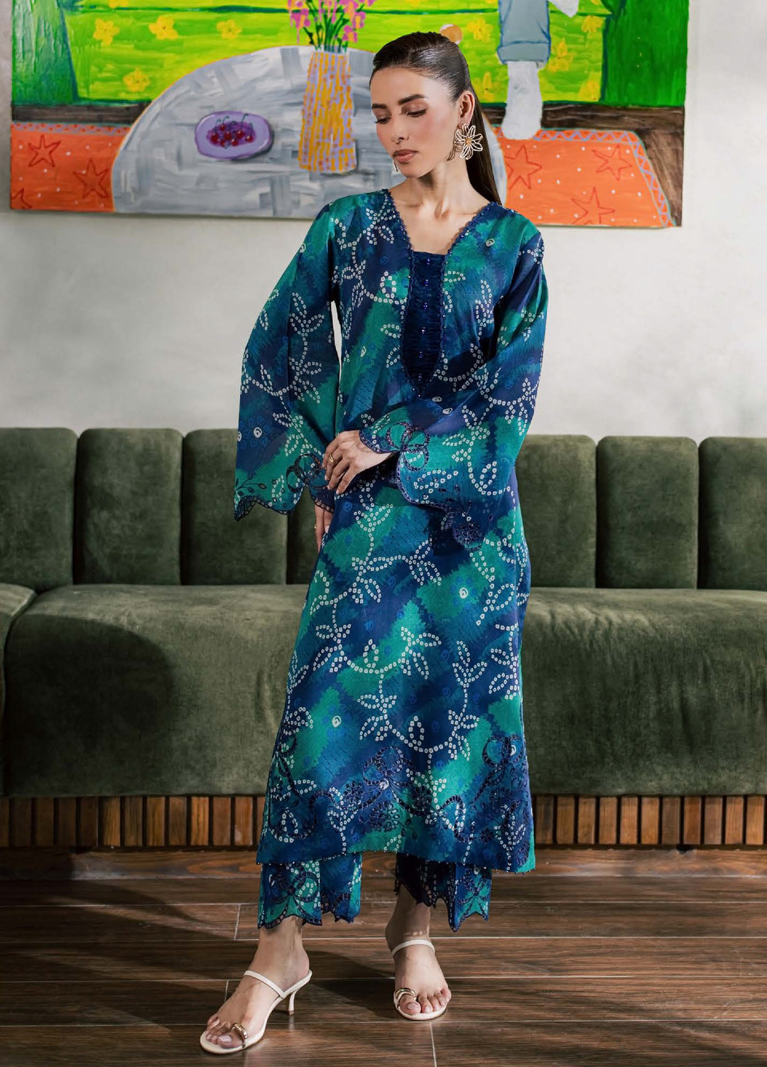 Ballerina by Nureh Unstitched Printed Chikankari Lawn 2 Piece Suit NU26UBCL NU2-219 - Casual Collection