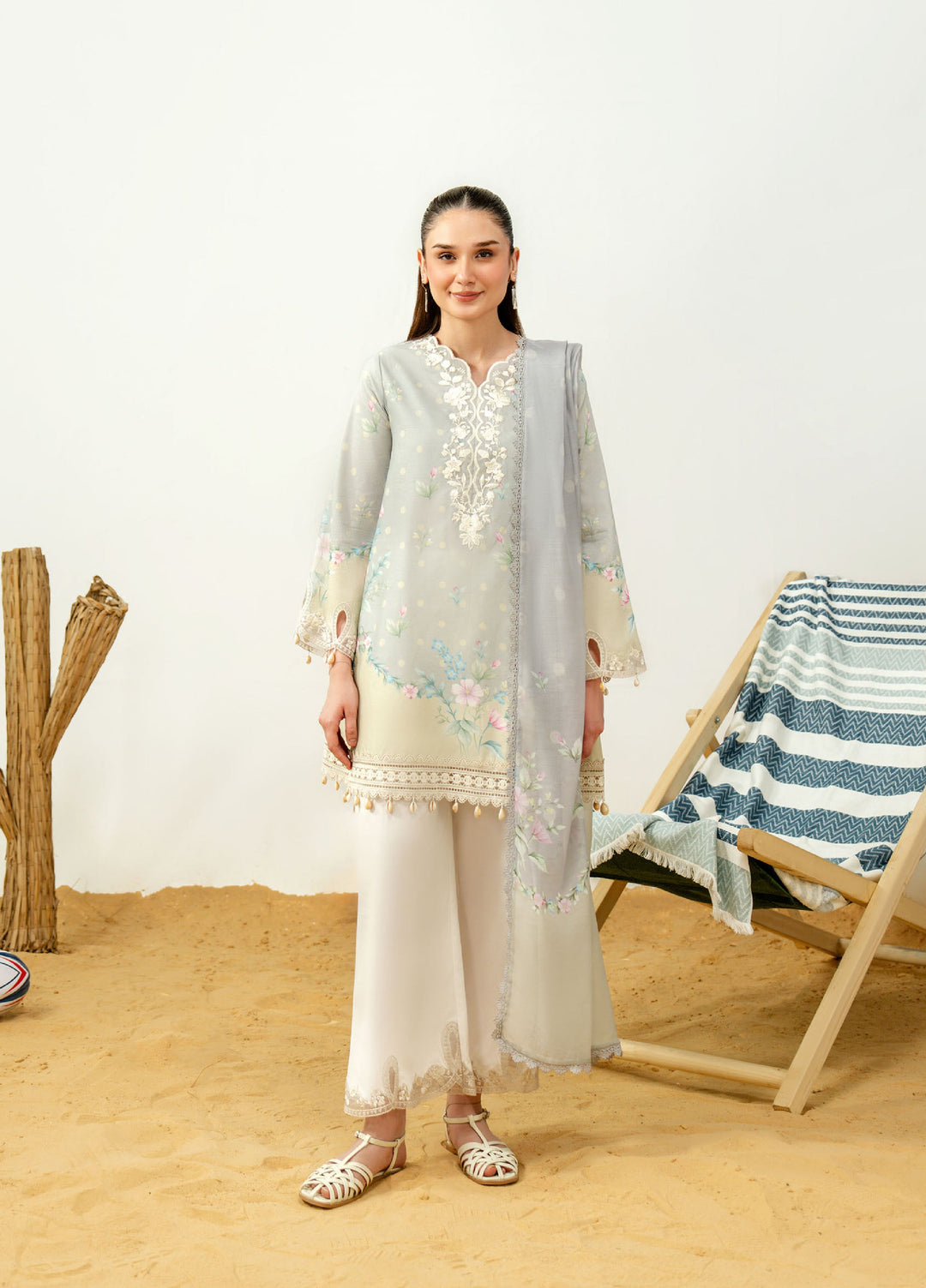 Sundaze by Zarposh Unstitched Printed Lawn 3 Piece Suit ZR26USL Nivara - Festive Collection