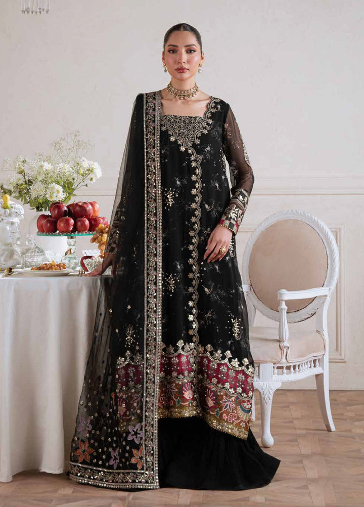 Amaya by Nureh Unstitched Embroidered Chiffon 4 Piece Suit NU26UCA AM-42 - Festive Collection