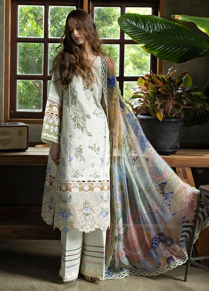 Mon Tresor by Esmel Unstitched Embroidered Luxury Lawn 3 Piece Suit EML26UMT D8-Perla - Summer Collection
