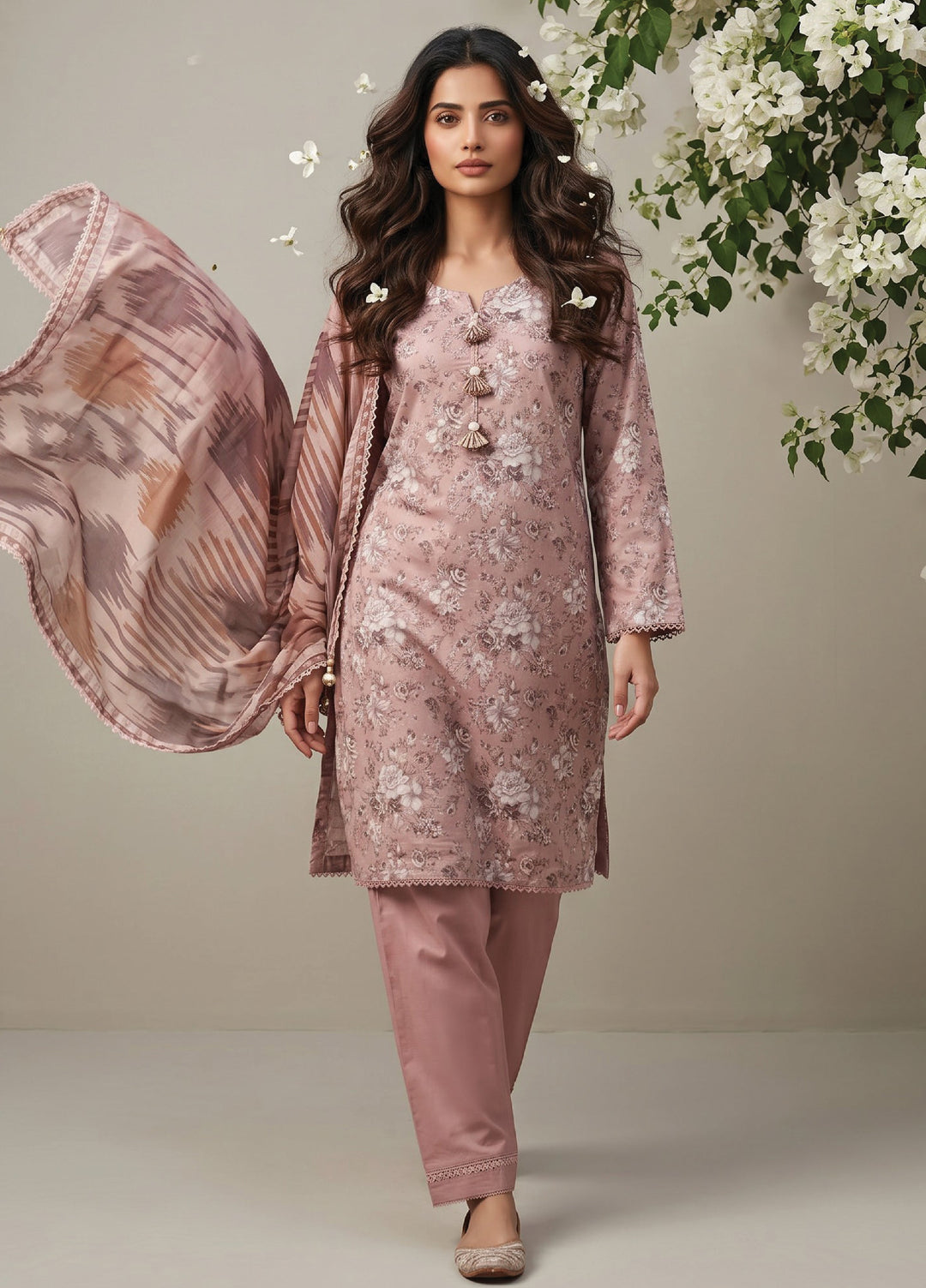 Salina by Regalia Textiles Unstitched Printed Lawn 3 Piece Suit RG26USI D-5 - Casual Collection