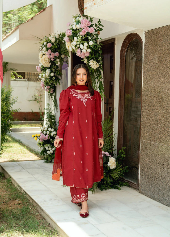 Omal by Komal Baat Paaki Women Dobby 3 Piece Pret Suit Afreen - Festive Collection