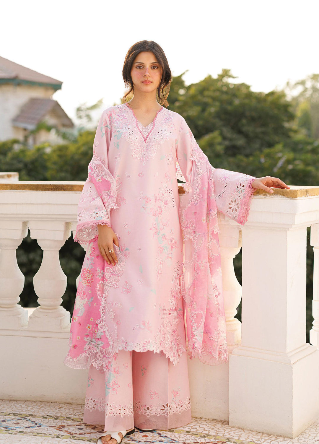 Summer Together by Afrozeh Unstitched Embroidered Lawn 3 Piece Suit AF26UST D-1 AMOURA - Festive Collection
