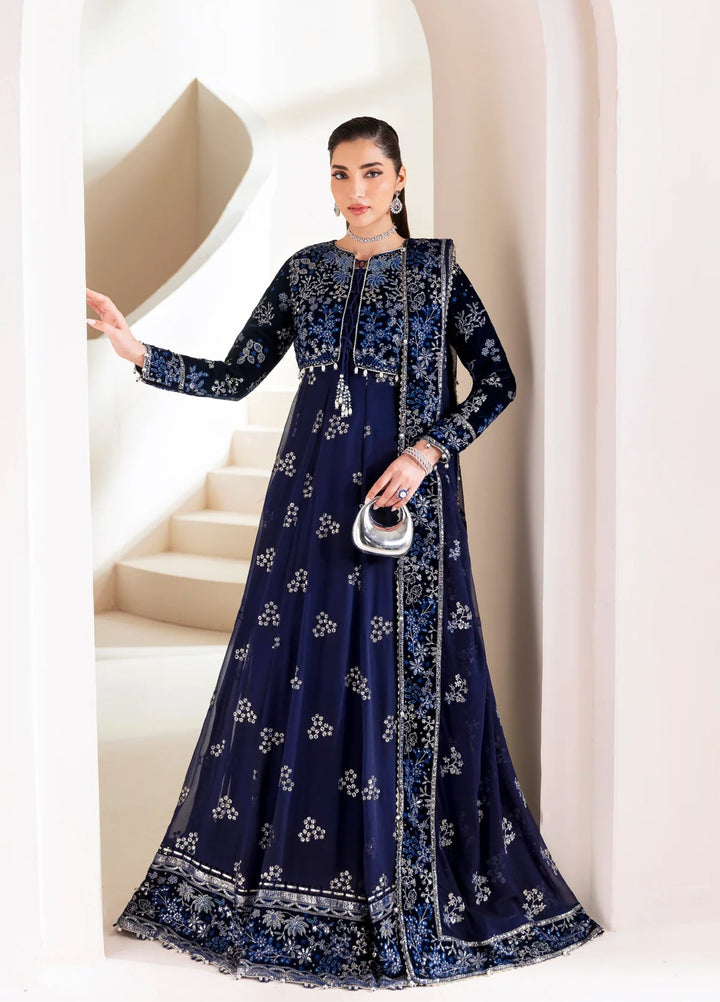 Xenia Formal Luxury Unstitched Embroidered Chiffon Suits 3 Piece XE25FL XF-1067 Maklina - Formals Collection