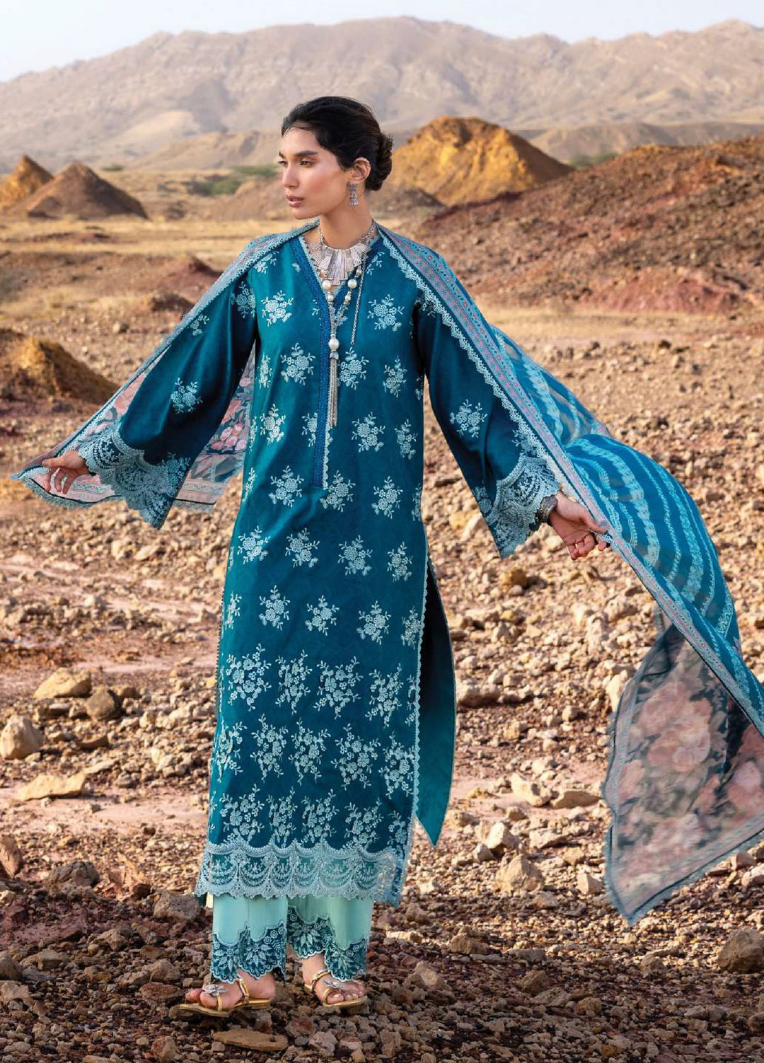 Zainab Chottani Unstitched Embroidered Luxury Lawn 3 Piece Suit ZC26ULZ D-12 NISSA - Summer Collection