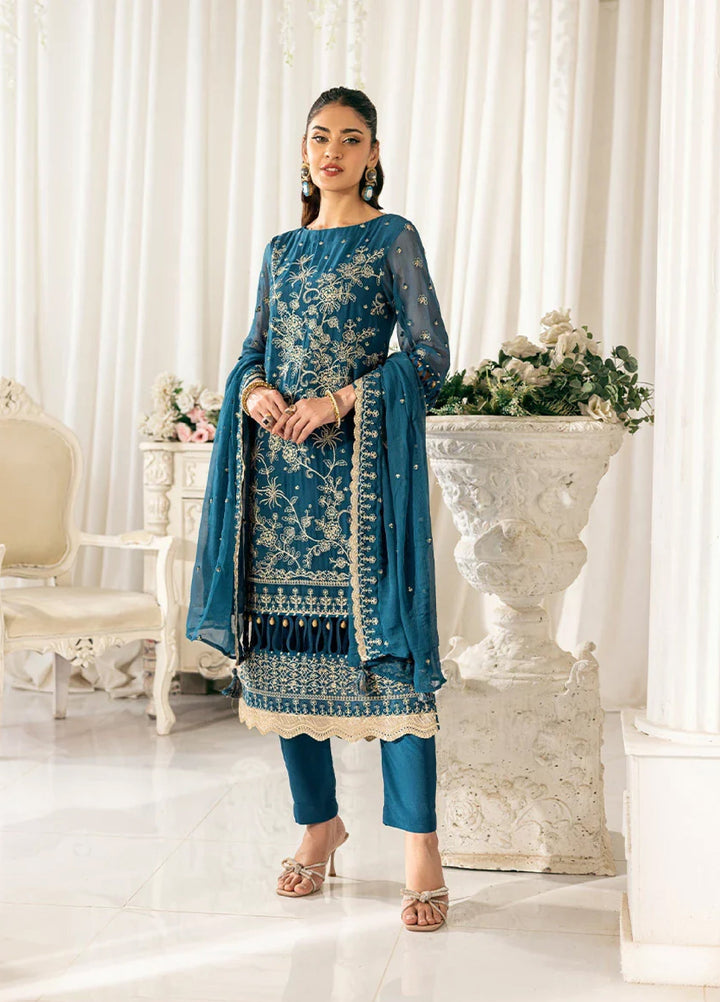 Signature by Salitex Embroidered Chiffon Suits Unstitched 3 Piece SUNS7CH032UT - Summer Collection