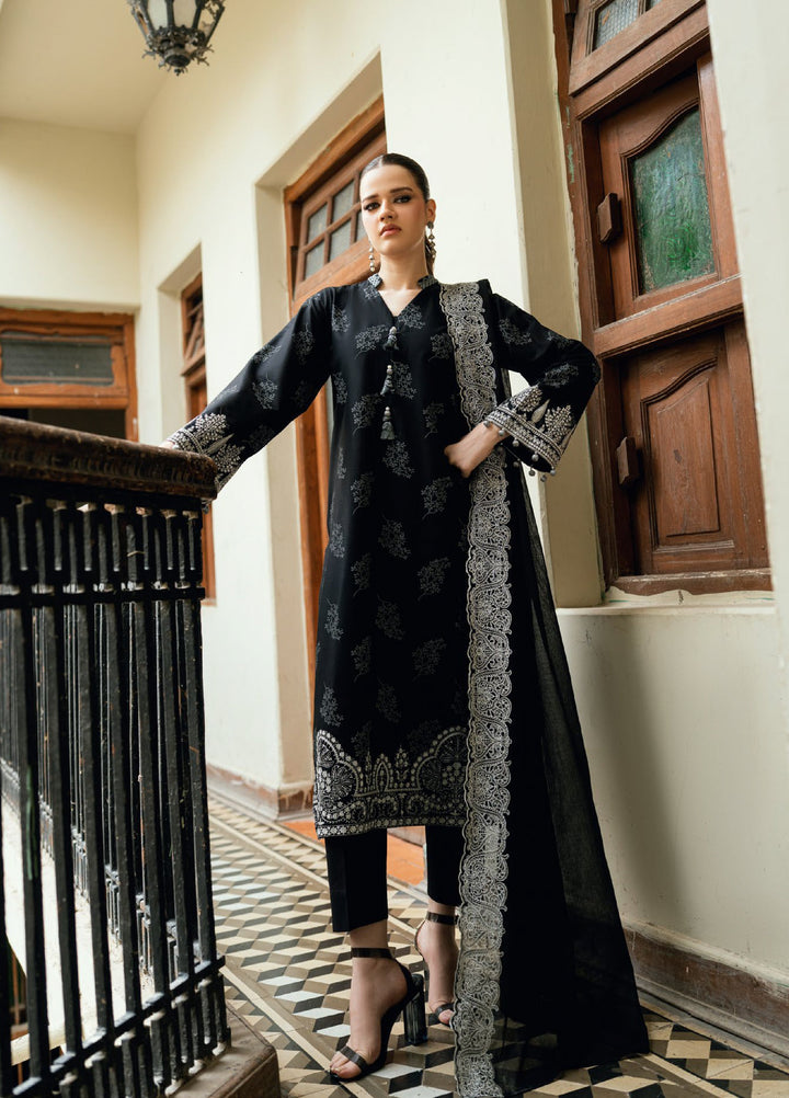 Noir and Blanc by Gul Ahmed Unstitched Printed Lawn 3 Piece Suit GA26UNBL DN-52028 - Summer Collection