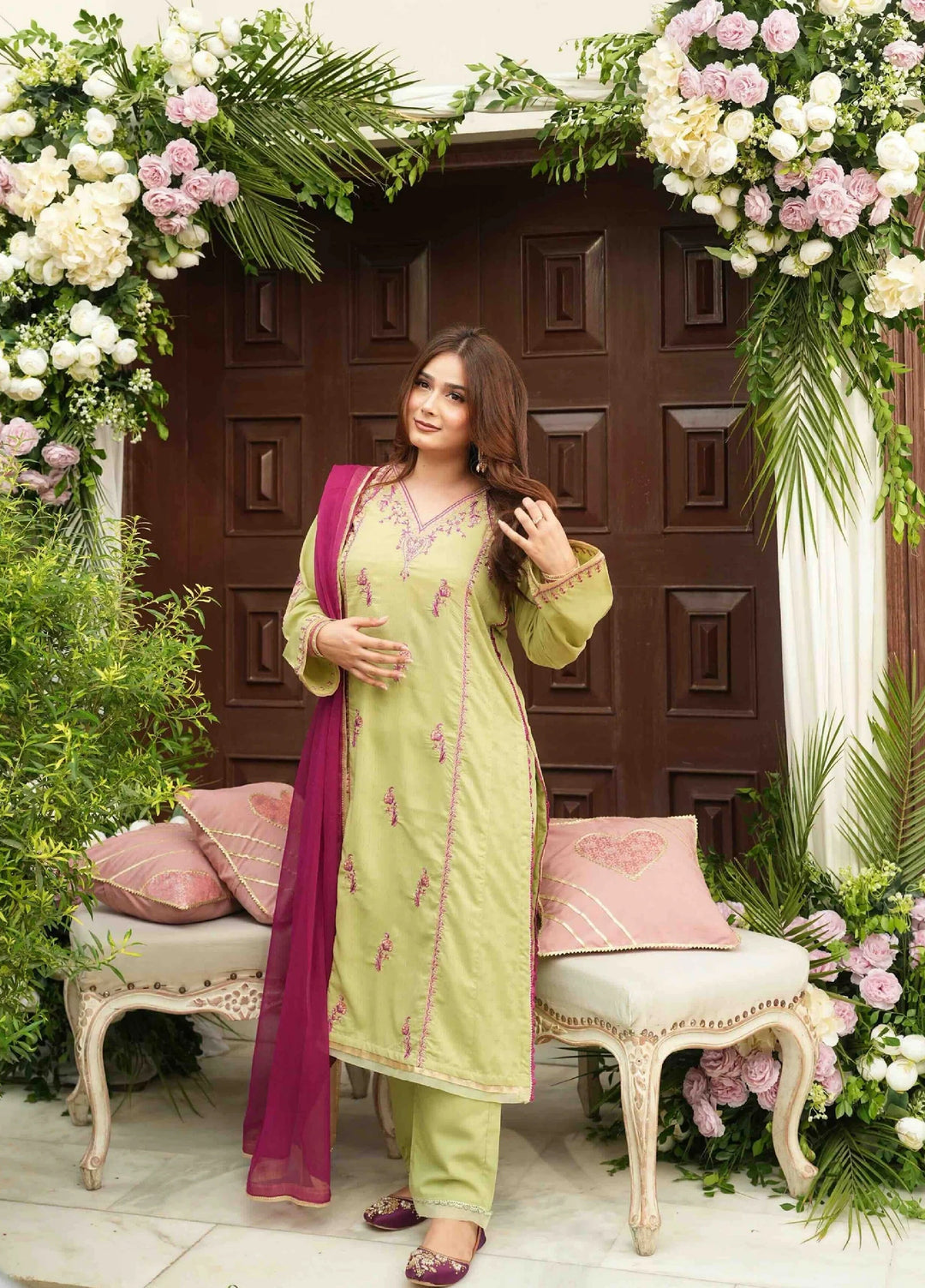 Omal by Komal Baat Paaki Women Dobby 3 Piece Pret Suit Seerat - Festive Collection