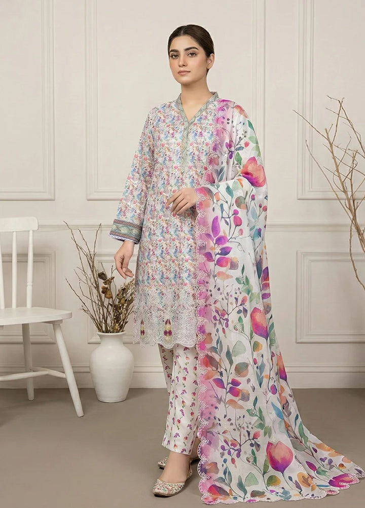 Anmol by Ishq e Rang RTW Chikankari Lawn 3 Piece Suit IR26RA Noor AA-7 - Casual Collection