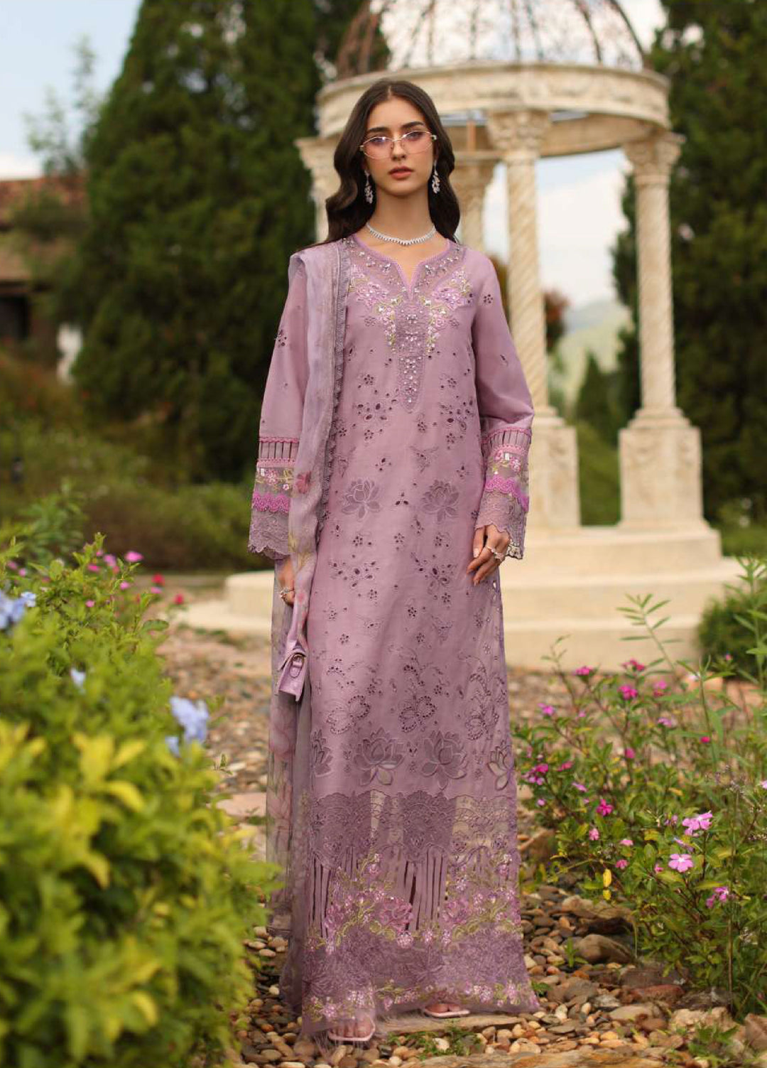Noor by Saadia Asad Unstitched Embroidered Luxury Lawn 3 Piece Suit SA26UNL D9A-VELISSE - Eid Collection