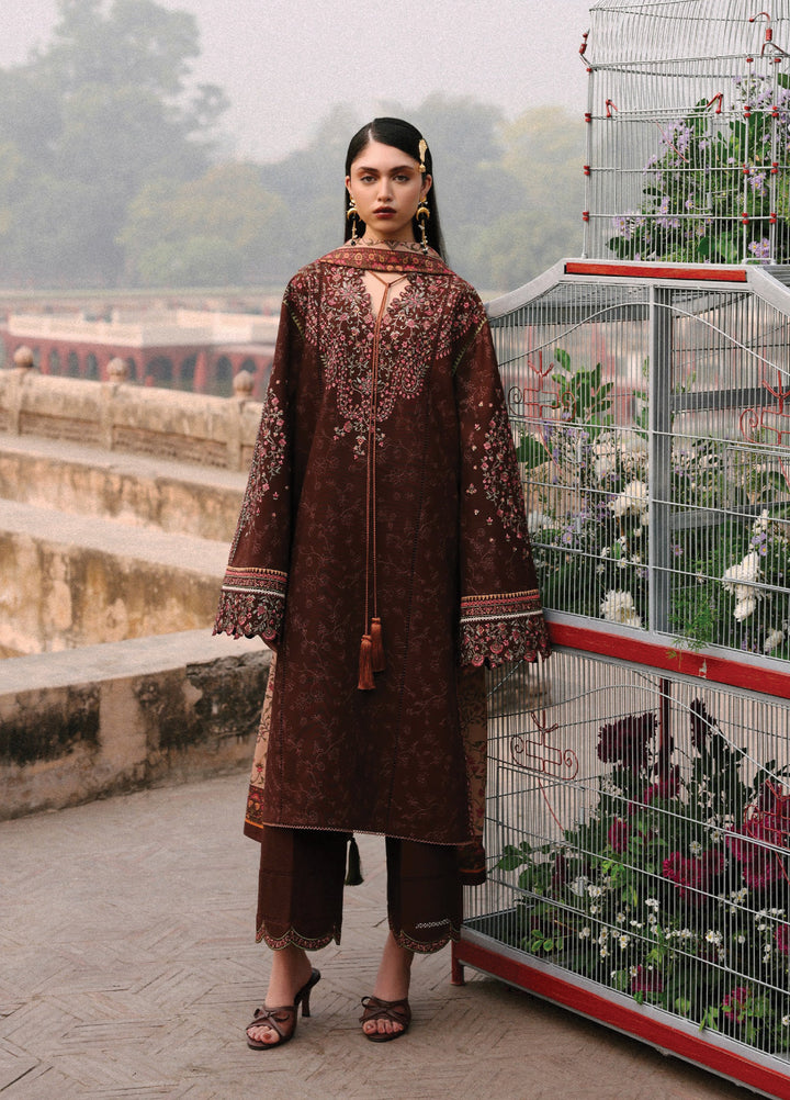 Jugnu by Hussain Rehar Unstitched Khaddar Embroidered Suits 3 Piece HRR25JK Sena - Winter Collection