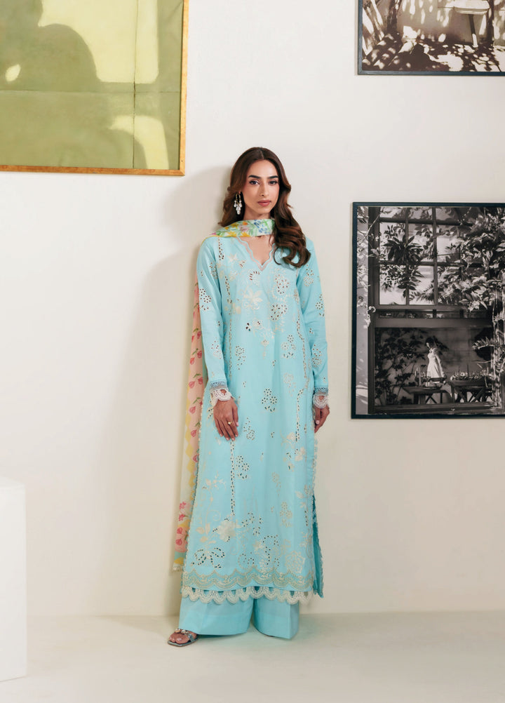 Whispers of Summer by Neeshey Unstitched Embroidered Luxury Lawn 3 Piece Suit NSH26ULW SYLVIA - Summer Collection