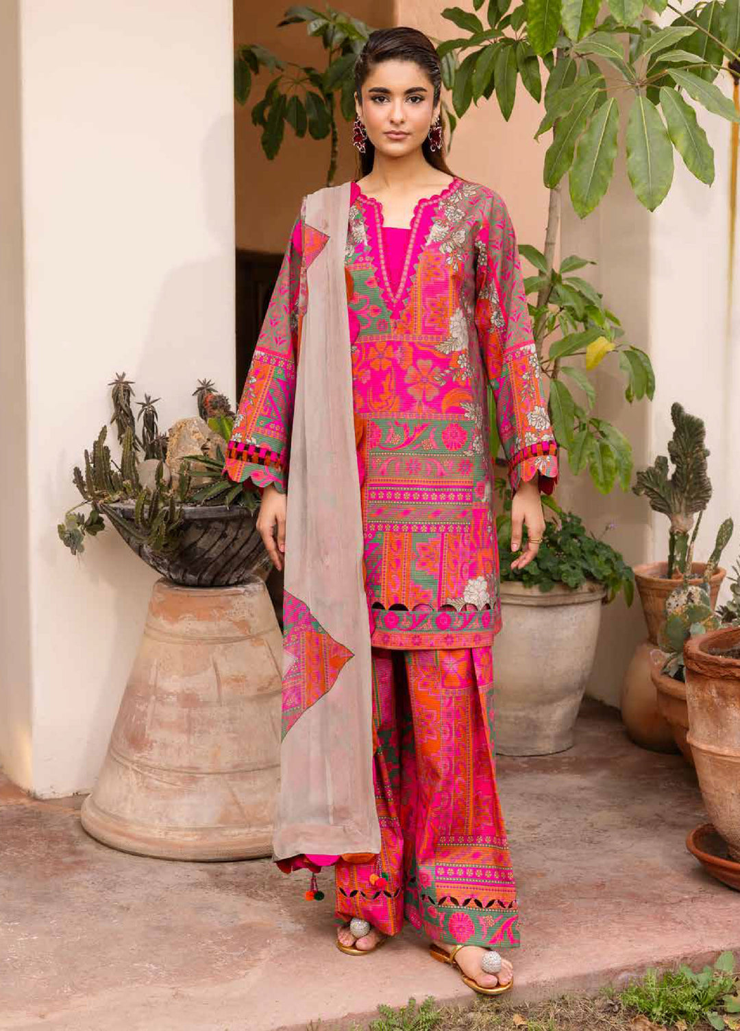C Prints by Charizma Unstitched Printed Lawn 3 Piece Suit CHR26UCP CP6-02 - Summer Collection