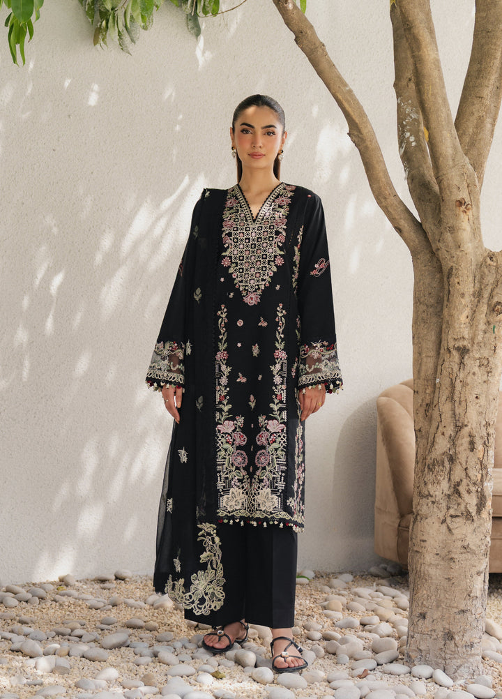 Eclat Premium by Seran Unstitched Embroidered Lawn 3 Piece Suit SN26ULE Noirea D-03 - Summer Collection