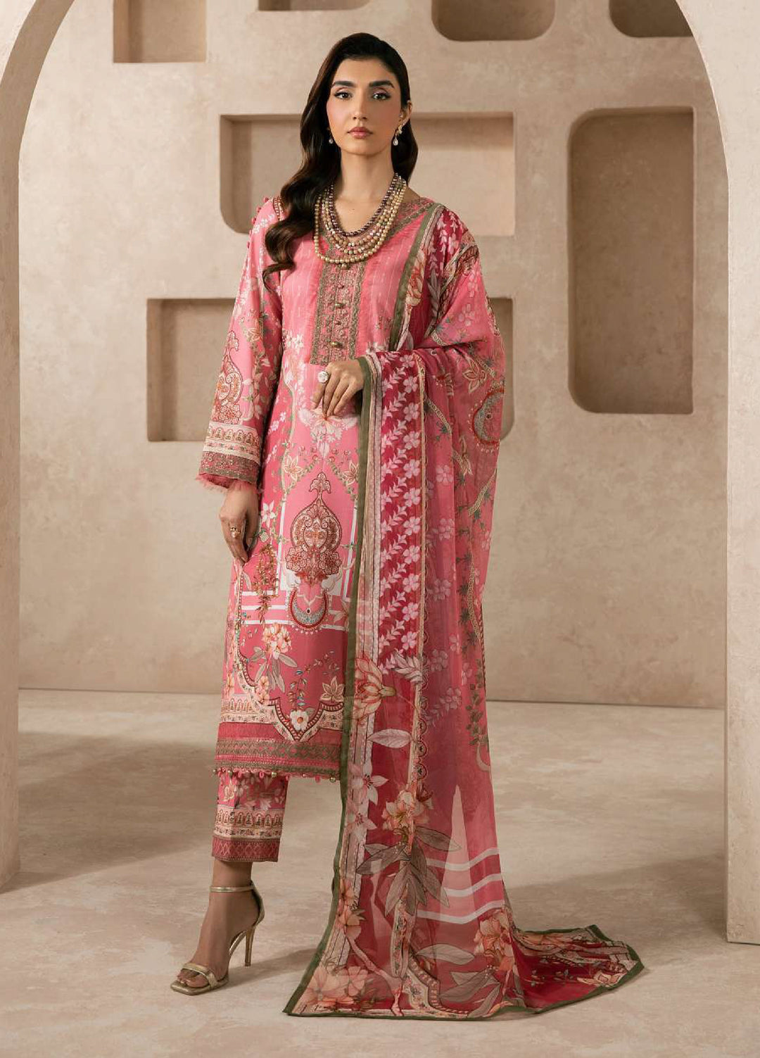 Gulaal Unstitched Embroidered Lawn 3 Piece Suit GL26ULF Floren D-2 - Festive Collection