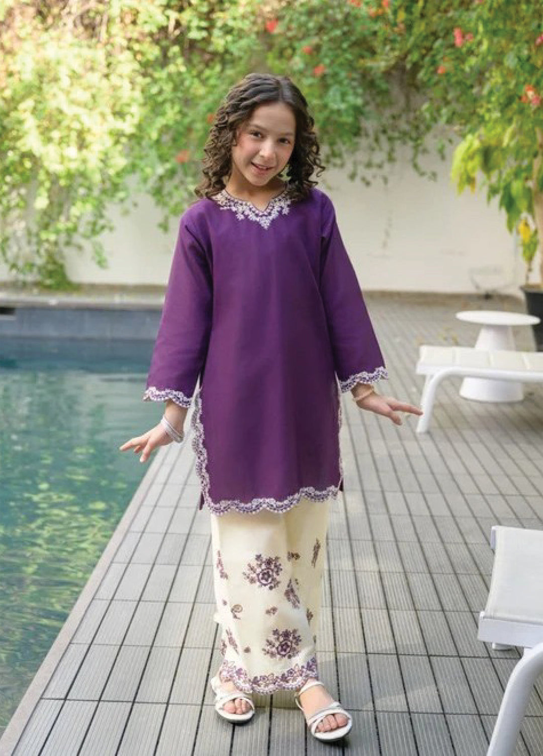 Fresh Birds Kids RTW Embroidered Lawn 2 Piece Suit Elan-FB-10 - Casual Collection