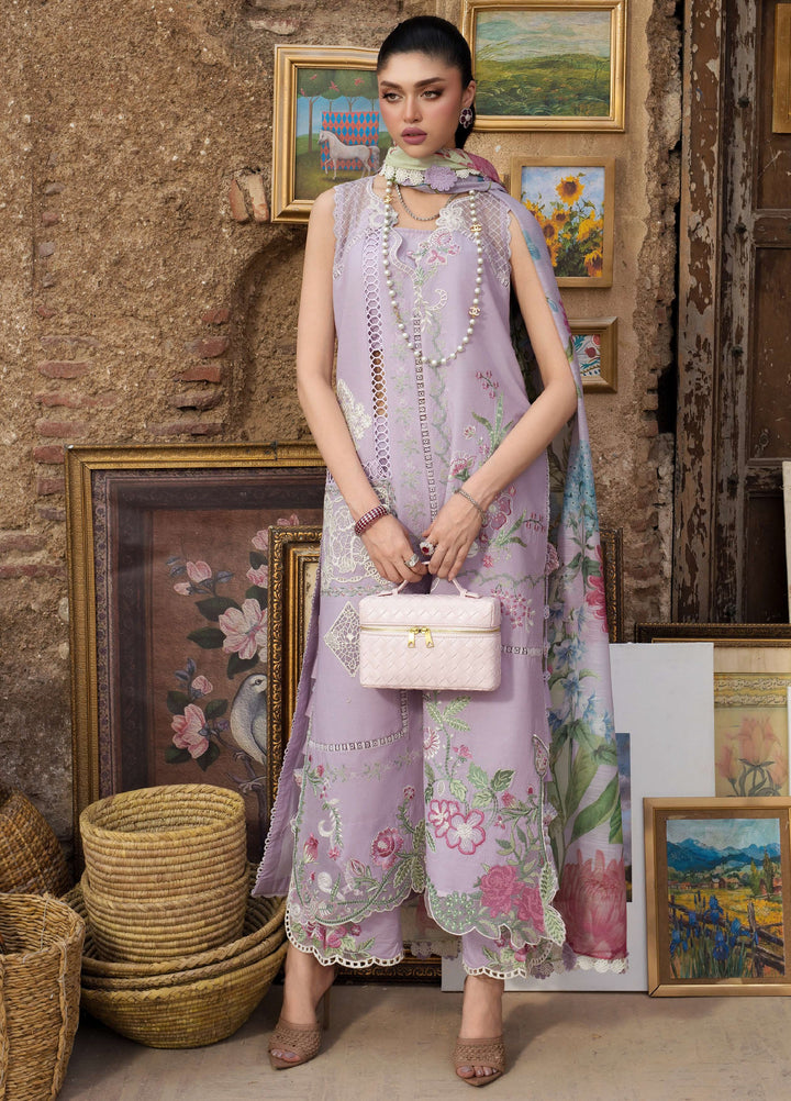 Bloom by Saira Shakira Unstitched Embroidered Lawn 3 Piece Suit SSR26ULB IRIS-08A - Eid Collection