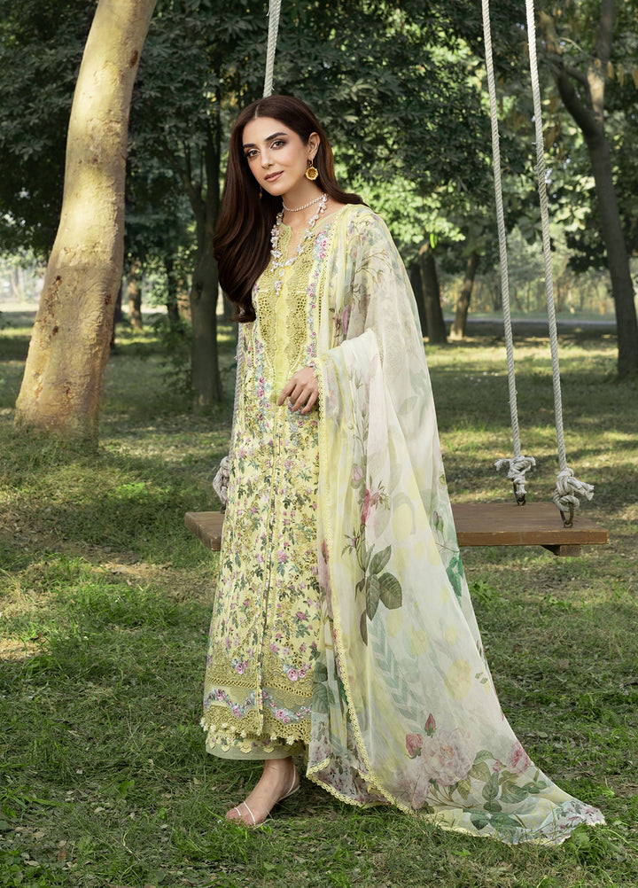Elaf Premium Chikankari Unstitched Printed Lawn 3 Piece Suit EL26UPC ERC 6A EYRA - Summer Collection