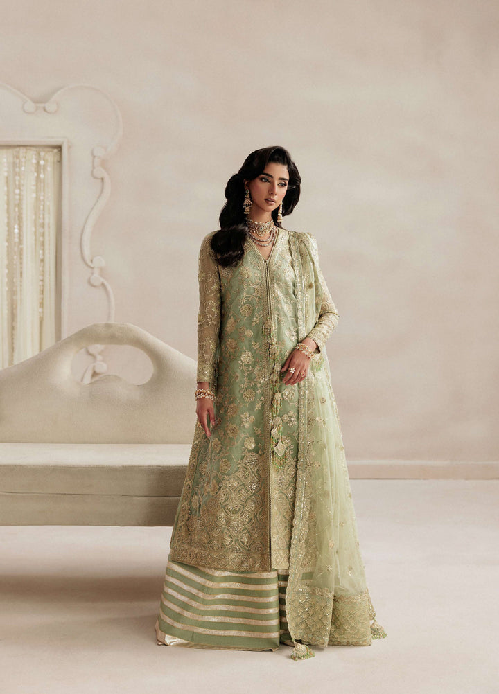 Aik Shaam by AIK Atelier Unstitched Organza Embroidered 3 Piece Suit AIK26US D-07 - Wedding Collection