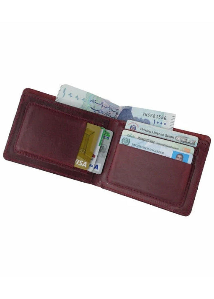 Vintage by Jild Mens Genuine Vintage Leather Wallet-CRIMSON RED S3 - Wallets Collection