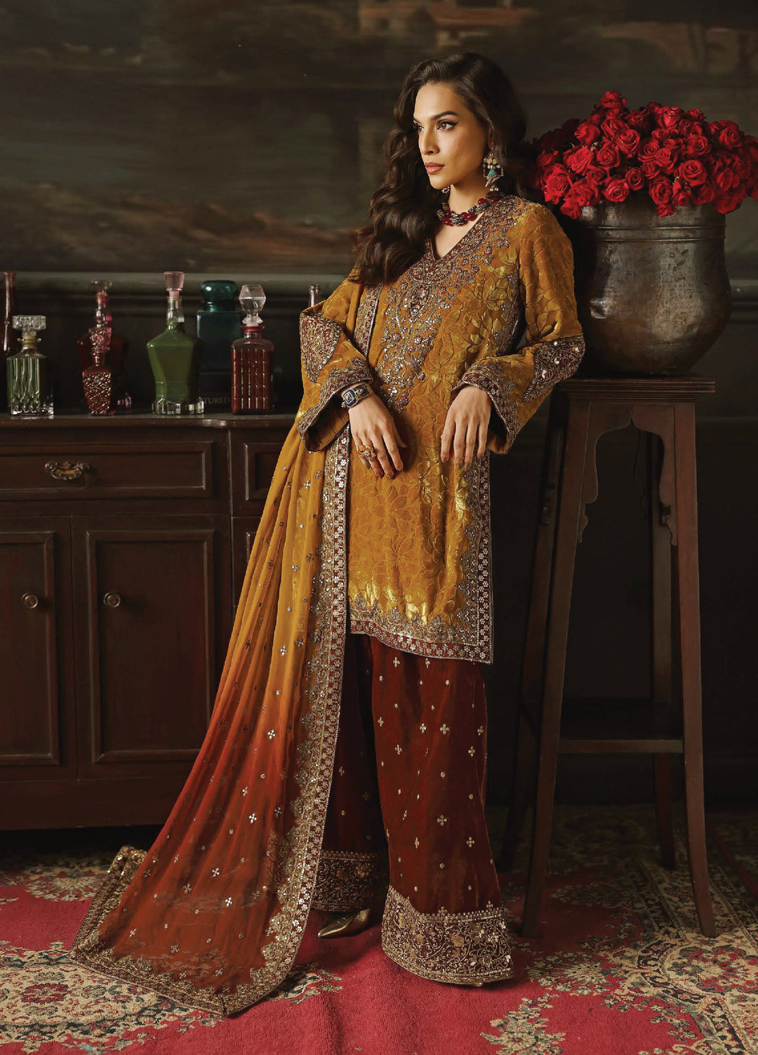 Signora by Charizma Unstitched Velvet Embroidered Suits 3 Piece CRZ25SV CVT5-12 - Festive Collection