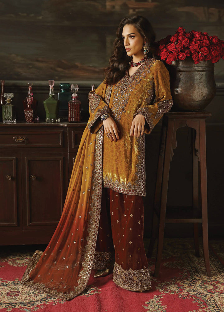 Signora by Charizma Unstitched Velvet Embroidered Suits 3 Piece CRZ25SV CVT5-12 - Festive Collection