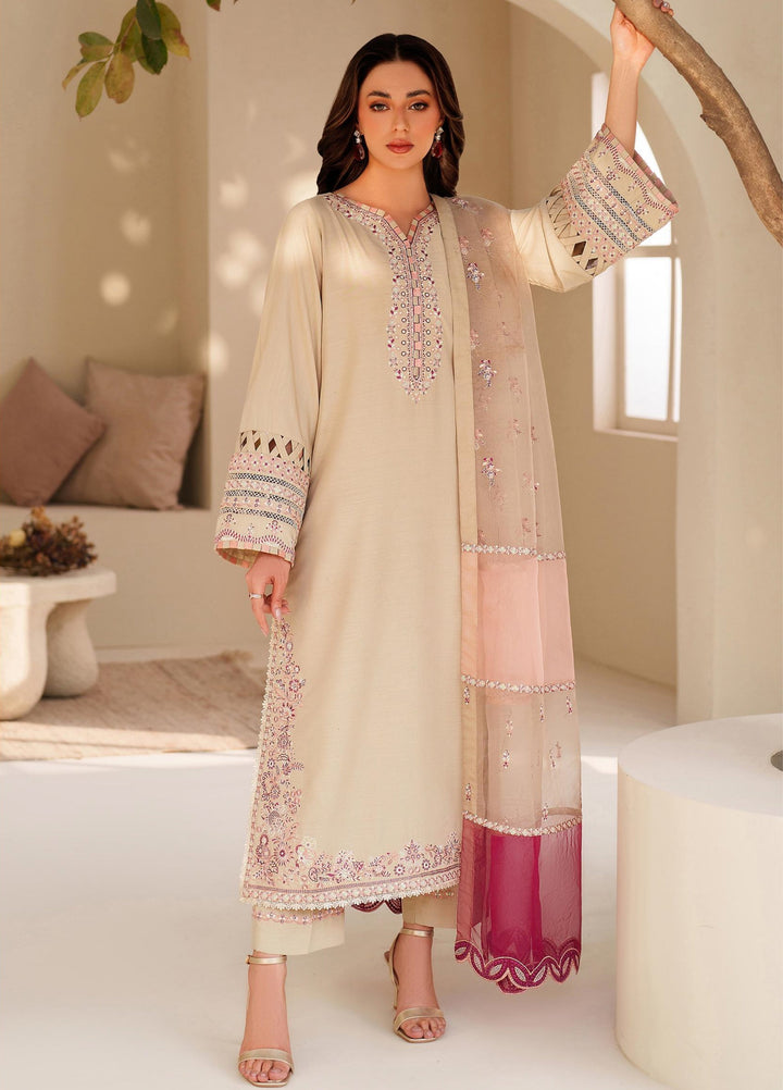 Tabeer by Zarif Unstitched Silk Embroidered 3 Piece Suit ZR26UT ZE-TS-06 RAAG - Winter Collection