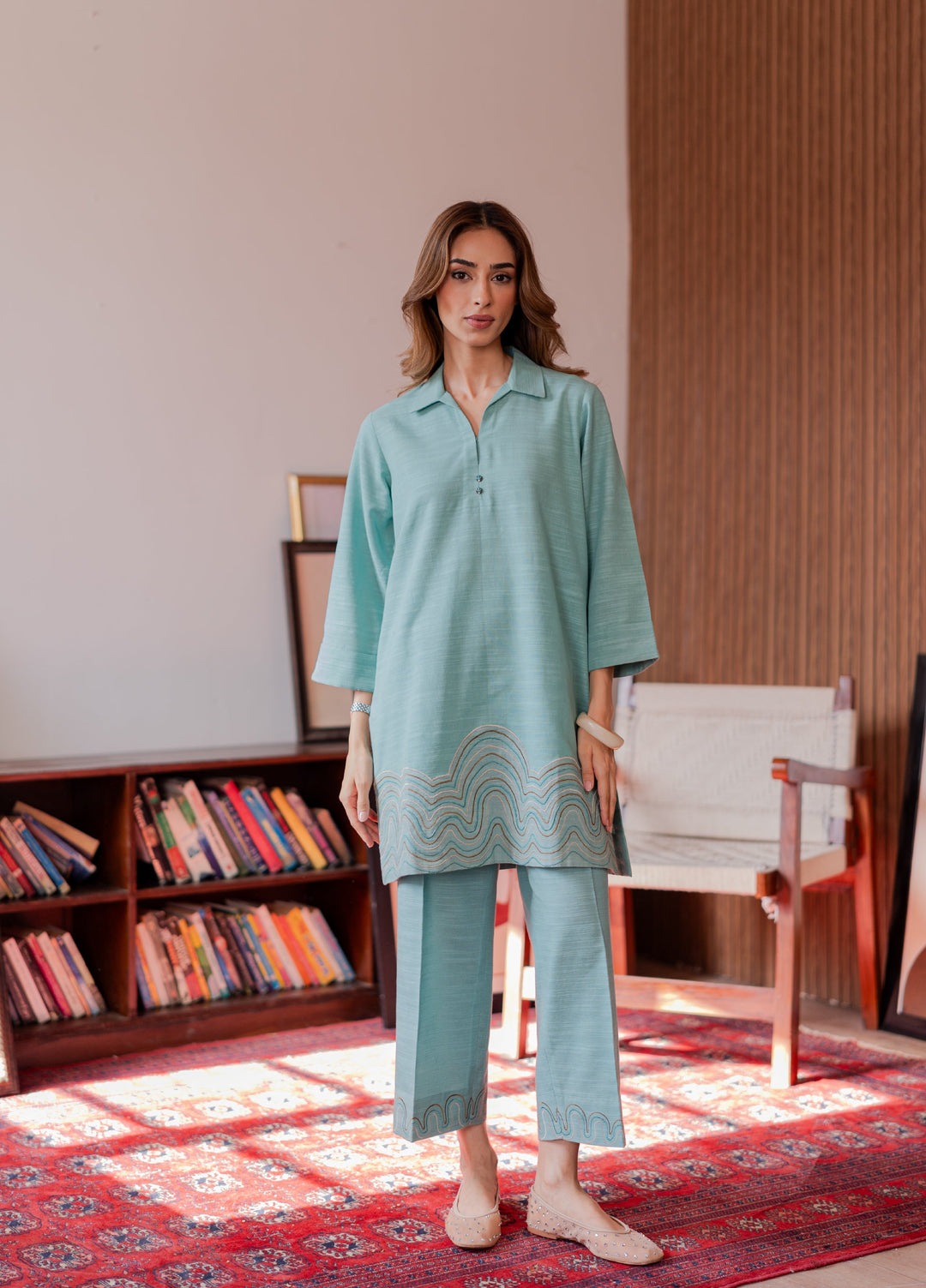 Pret Essentials by Sahar Pret Embroidered Khaddar 2 Piece AWSK-RR-02 - Winter Collection