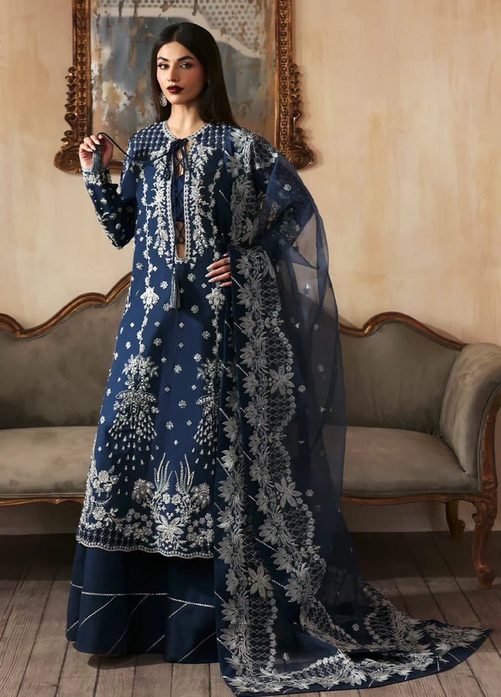 Zarposh Unstitched Embroidered Raw Silk 3 Piece Suits ZP26UF Inara - Festive Collection