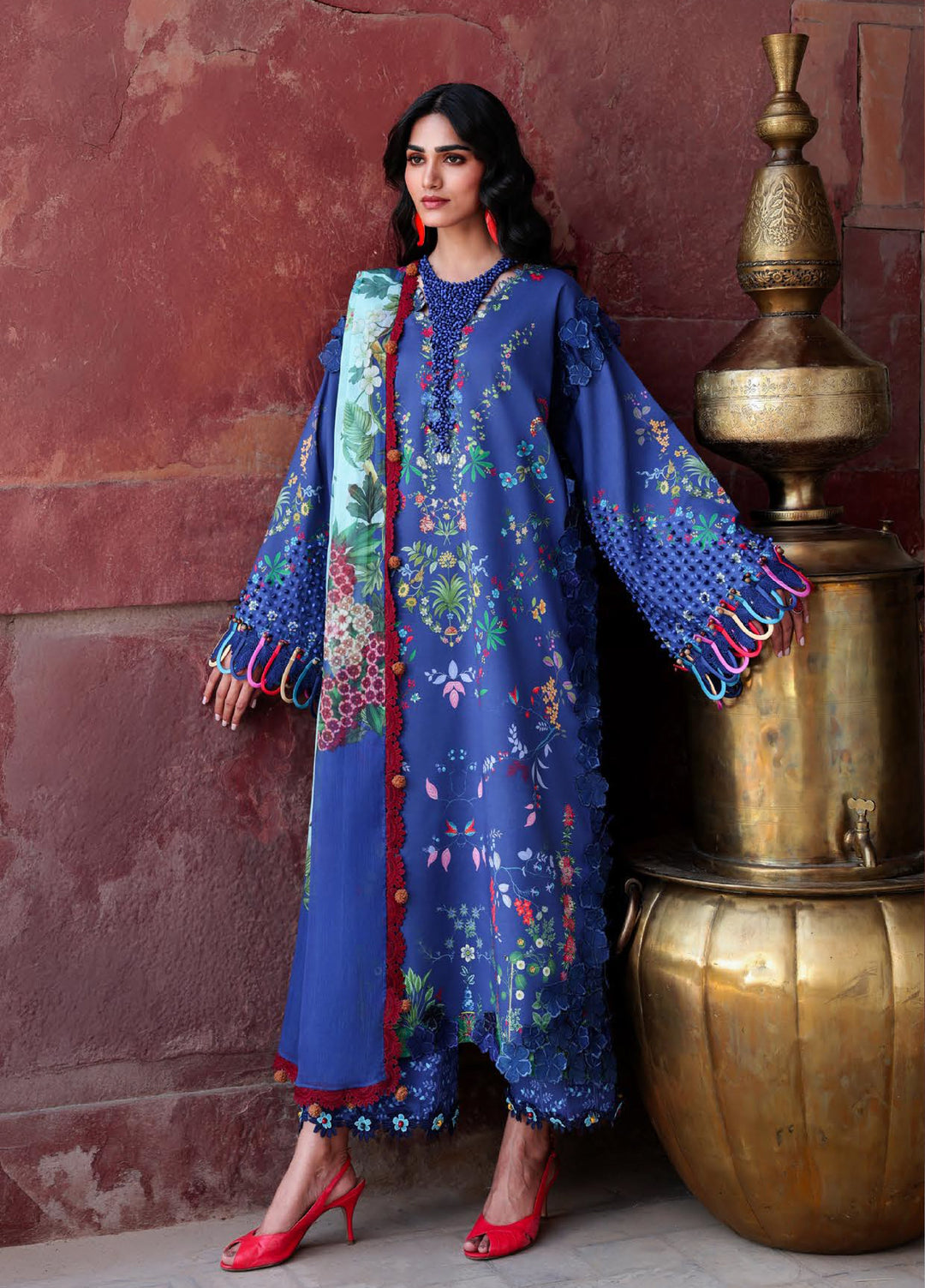 Neoma Prints by Republic Unstitched Printed Lawn 3 Piece Suit RW26UNL SP-7 NEELAM - Summer Collection