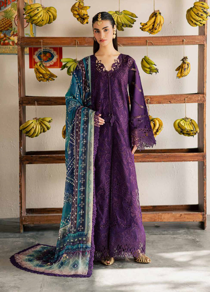 Bazar by Nureh Unstitched Chikankari Lawn 4 Piece Suit NU26UNL NE-253 - Eid Collection